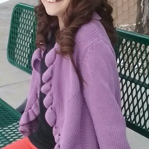 Lilac berretti  made in Italy cardigan